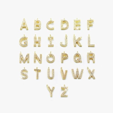 Gold Letter Charm Necklace for Women - Cowgirl Style