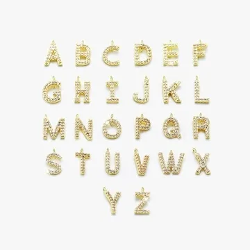 Gold Letter Charm Necklace for Women - Cowgirl Style