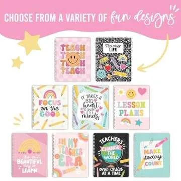 Teacher Planner 2025-2026 – Undated Lesson Planner Book with Stickers, Monthly & Weekly Pages, Student & Substitute Info – Colorful Homeschool & Classroom Organizer