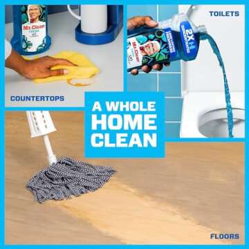 Mr. Clean Liquid All Purpose Multi-Surface Cleaner | with Febreze Freshness Linen & Sky Scent - 45 Ounce Bottle (Pack of 2) (Total 90 fl oz)