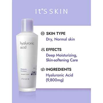 It'S SKIN Hyaluronic Acid Moisture Emulsion, Face Emulsion Moisturizer for Healthy Skin, Nourishing ...