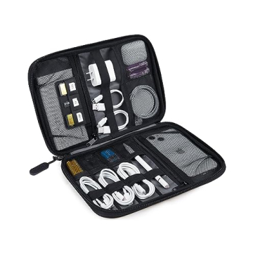 BAGSMART Electronics Organizer Travel Tech Case Black