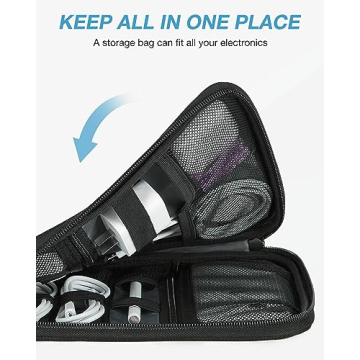 BAGSMART Electronics Organizer Travel Tech Case Black