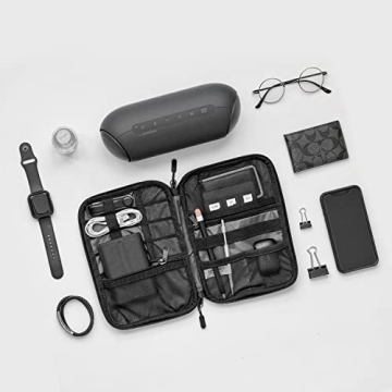 BAGSMART Electronics Organizer Travel Tech Case Black