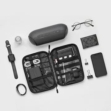 BAGSMART Electronics Organizer Travel Tech Case Black
