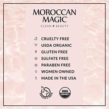 Moroccan Magic Organic Lip Balm Variety Pack Gift Set | Natural Argan and Essential Oils | Quality Smooth Application | Non-Toxic Cruelty Free | Rose, Peppermint Eucalyptus, Lemon Thyme | 3 Pack