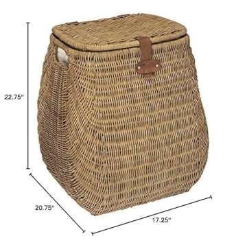 KOUBOO 1030042 Wicker Hamper, Brown
