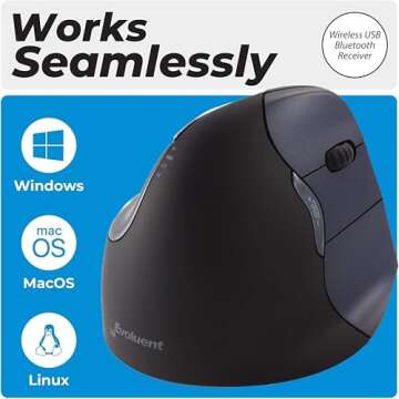Evoluent VM4RW VerticalMouse 4 Ergonomic Wireless Mouse