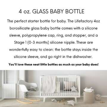 Lifefactory Glass Baby Bottles - Durable and Eco-Friendly
