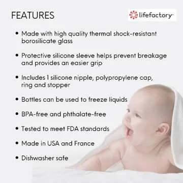 Lifefactory Glass Baby Bottles - Durable and Eco-Friendly