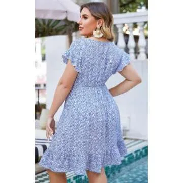 Shop IN'VOLAND Plus Size Summer Floral Dress for Women