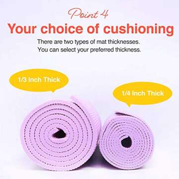 Primasole Yoga Mat in Quartz Purple - Ideal for Yoga and Fitness