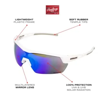 Rawlings Kids Sunglasses - Lightweight UV Protection for Sports