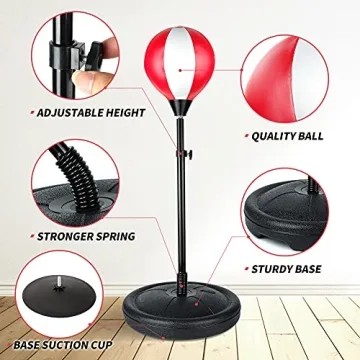 Adjustable Kids Punching Bag with Gloves - Ideal Christmas Gift