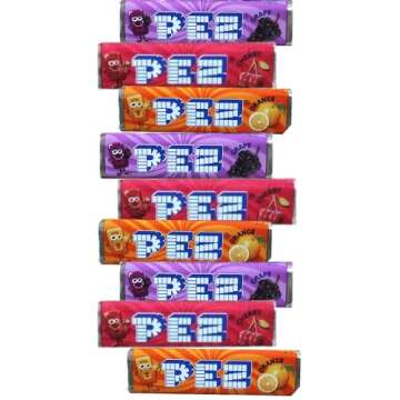 Valentine's Day Candy Dispenser Gift Set, Pink and Red Heart and Bear Characters Assorted Hard Candi...