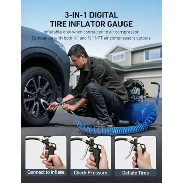 AstroAI Digital Tire Pressure Gauge & Inflator Accessory