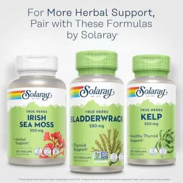 SOLARAY Bladderwrack Seaweed 580 mg - Thyroid Support