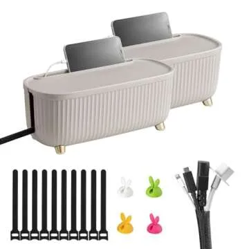 Homebliss Small Cable Management Box in Green for Home