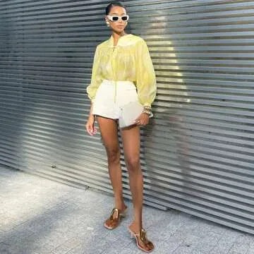 AMINUGAL Heeled Sandals for Women - Dressy Flip Flops, Square Toe Thong Sandals, Slip On Kitten Heels, Open Toe Mules, Slide Sandals - Comfortable Summer Beach Shoes - Size 7.5