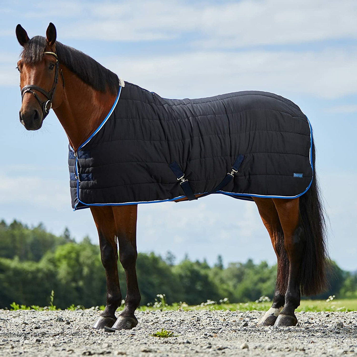 HORZE Glasgow Anti-Slip Horse Blanket 75 in Dark Blue