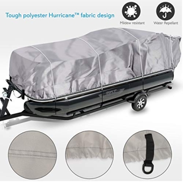 PYLE Waterproof Boat Cover for Pontoon Boats 21-24 ft