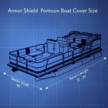 PYLE Waterproof Boat Cover for Pontoon Boats 21-24 ft