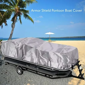 PYLE Waterproof Boat Cover for Pontoon Boats 21-24 ft