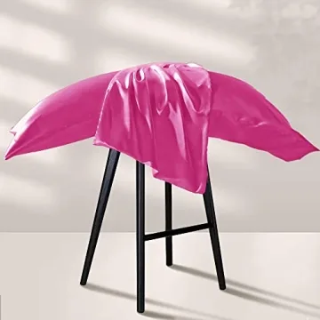 Manyshofu Hot Pink Satin Pillowcases for Hair Protection
