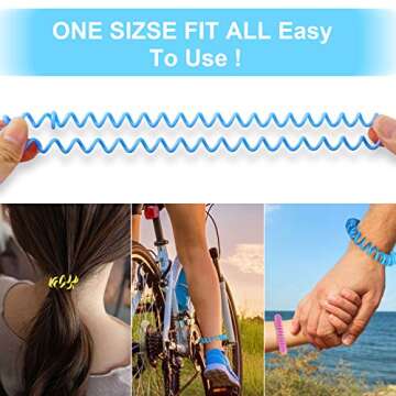Mosquito Bracelets, 48 Pack Individually Wrapped, DEET Free, Natural and Waterproof Band