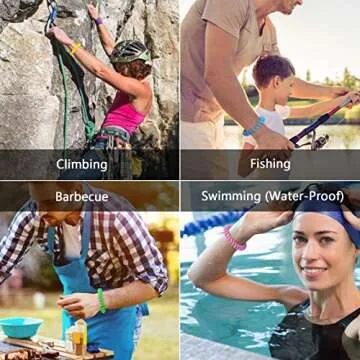 Natural Mosquito Repellent Bracelets - DEET Free Waterproof - 48 Pack