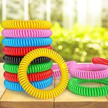 Natural Mosquito Repellent Bracelets - DEET Free Waterproof - 48 Pack