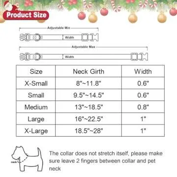 Festive Bowtie Christmas Dog Collars for Small Pets