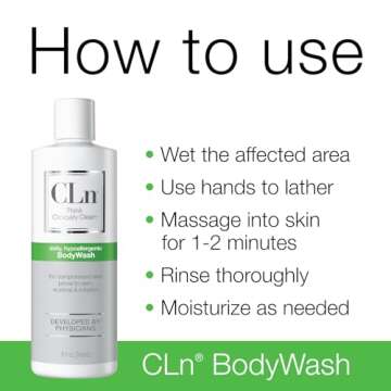 CLn® BodyWash –Non-Drying Body Wash, For Compromised Skin Prone to Eczema, Dermatitis, Rash & Hidradenitis Suppurativa, Fragrance-Free & Paraben-Free, 8 fl oz.