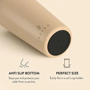 BURGA Travel Coffee Mug (16oz) – Spill-Proof, Secure-Seal Insulated Coffee Mug – Scratch-Resistant, Stainless Steel Travel Mug Stays Hot or Cold – Anti-Slip Coffee Tumbler – Nude Marble Travel Mug