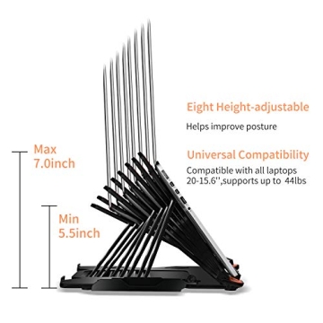 Versatile Adjustable Laptop Stand with Phone Holder for All