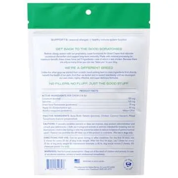 Native Pet Allergy Chews for Dogs - All-Natural Anti Itch Probiotics for Dogs - 120 Soft Chews - Allergy Supplements for Itchy Skin - Pet Health - Puppy Supplements