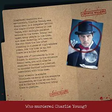 Cryptic Killers Bundle #2 - Unsolved Murder Mystery Game - Cold Case File Investigation - Detective Clues/Evidence - Solve The Crime - Individuals, Date Nights & Party Groups - 3 Pack