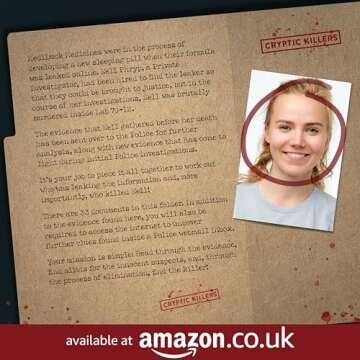 Cryptic Killers Bundle #2 - Unsolved Murder Mystery Game - Cold Case File Investigation - Detective Clues/Evidence - Solve The Crime - Individuals, Date Nights & Party Groups - 3 Pack