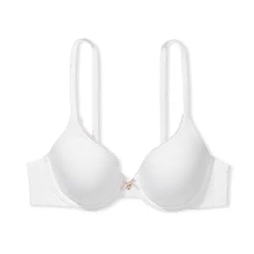 Victoria's Secret Body by Victoria Perfect Coverage Lightly Lined T Shirt Bra, Bras for Women, White Smooth, 34B