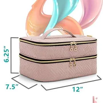 BAFASO Nail Polish Organizer for 40 Bottles in Pale Rose