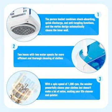 Pataku Portable Washing Machine 17.6 LBS Washer & Dryer Combo