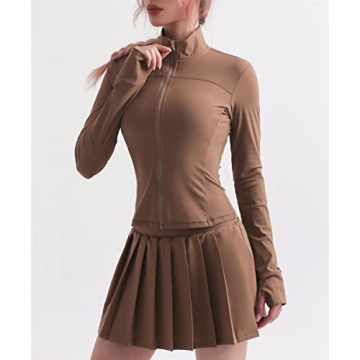 Stylish altiland Women's Cropped Athletic Jacket with UV Protection