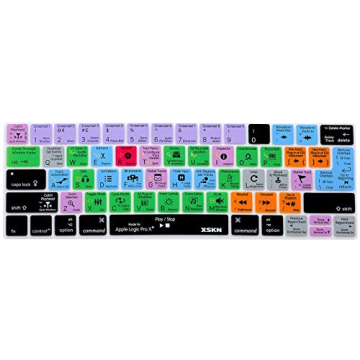 XSKN Mac Logic Pro X English Shortcut Functional Hotkey Design Silicone Keyboard Skin Cover for 2016...