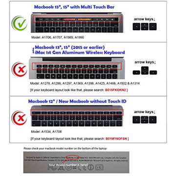XSKN Logic Pro X Keyboard Cover for MacBook Pro 13 & 15