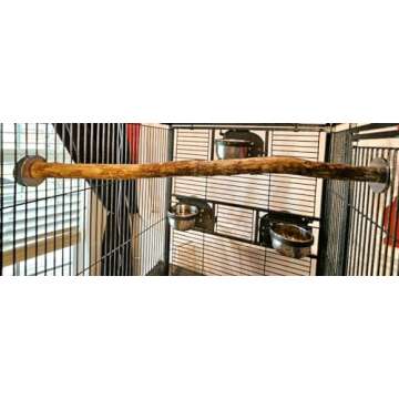 Polly's Full Length Hardwood Bird Perch, 24-Inch, (26" Including Hardware), Brown (50800)