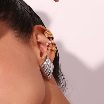 Vintage Gold Earrings - Elegant 18k Stainless Steel Style