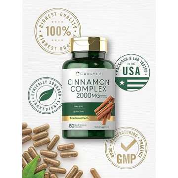 Carlyle Ceylon Cinnamon Complex | 150 Capsules - Non-GMO