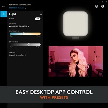 Logitech Litra Glow LED Streaming Light TrueSoft Adjustable