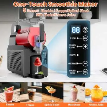 88 oz Slushie Maker Machine All-in-One Frozen Drink Machine for Home No Ice Needed 5 Smart Presets |...