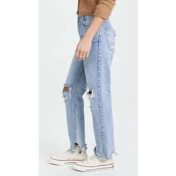 FP Movement Women's Tapered Baggy Boyfriend Jeans